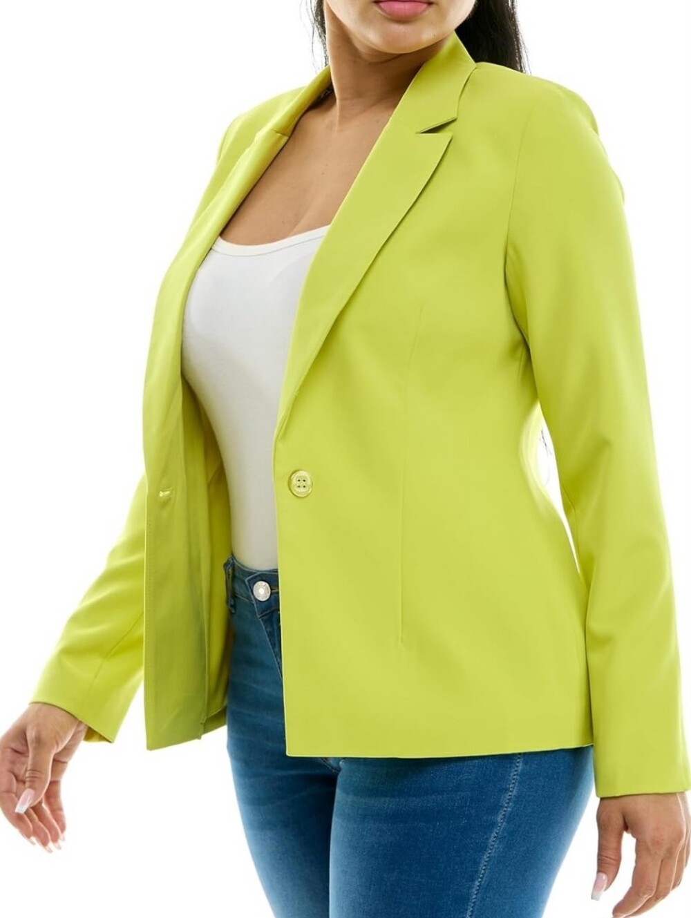 Nanette Lepore Blazer "Citrine" Single Button Lined Nolita 12 Large Jacket